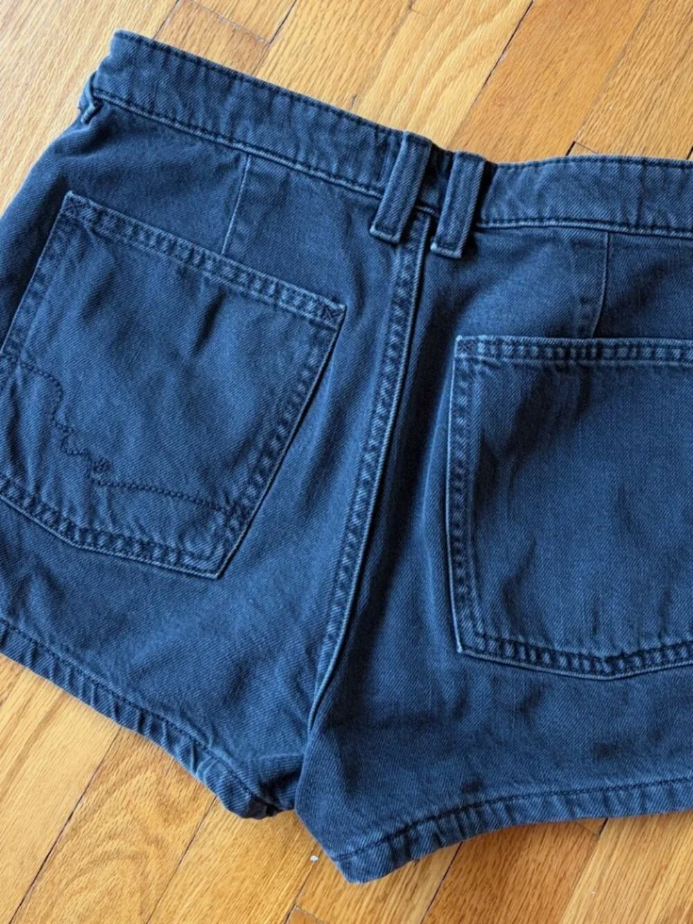 Free People We The Free Bettie Sailor Shorts 28 Washed Black